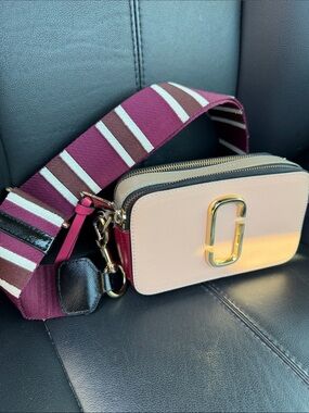 Marc Jacobs Two-Tone Pink and Berry Snapshot Crossbody